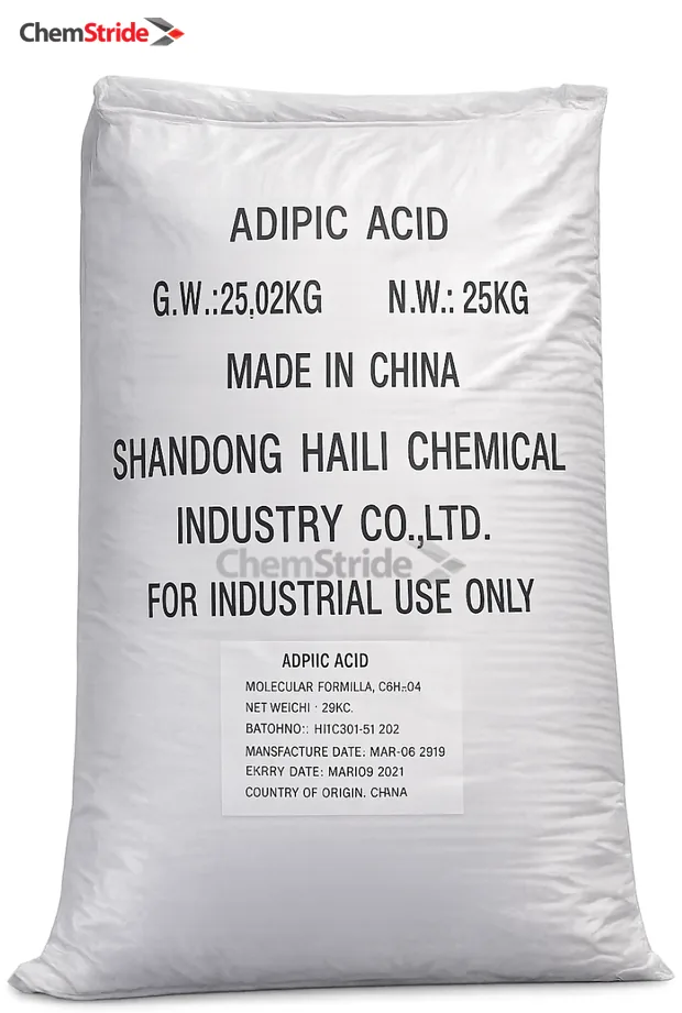 Adipic Acid Haili packaging as supplied by ChemStride