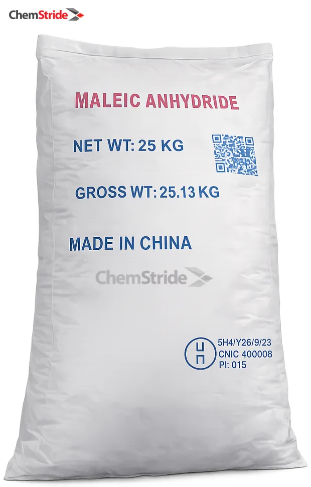 Maleic Anhydride Shengyuan packaging as supplied by ChemStride