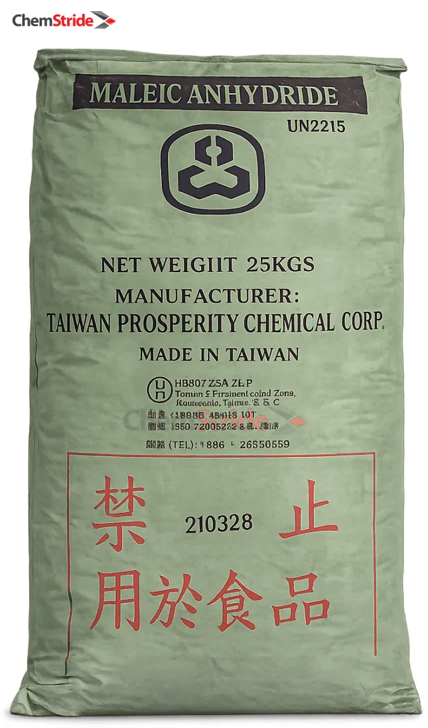 Maleic Anhydride TPCC packaging as supplied by ChemStride