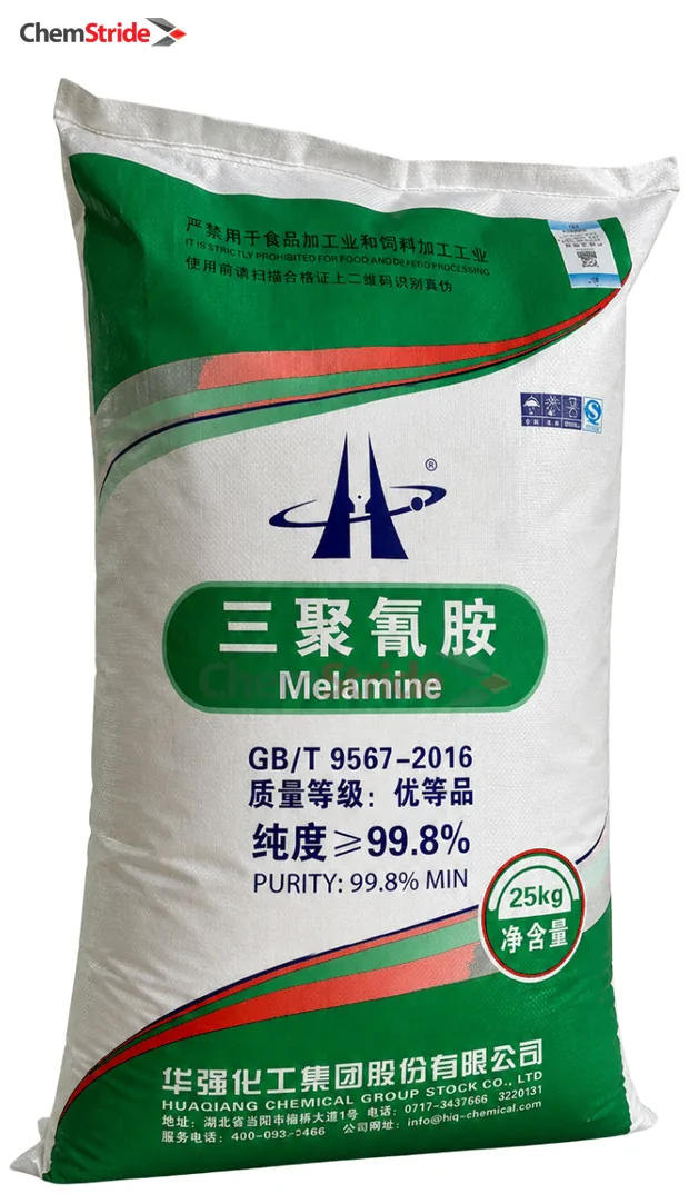 Melamine Huaqiang packaging as supplied by ChemStride