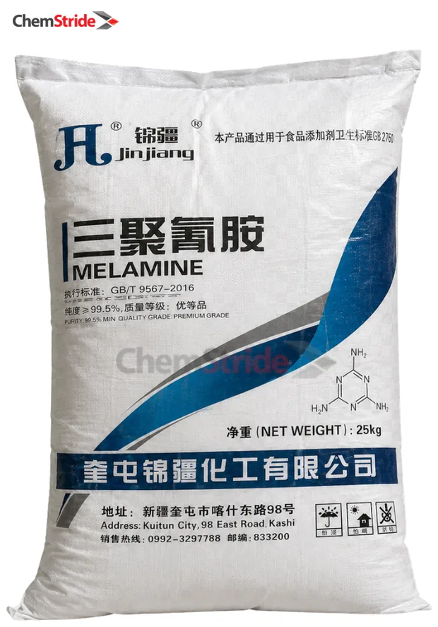 Melamine Jinjiang packaging as supplied by ChemStride
