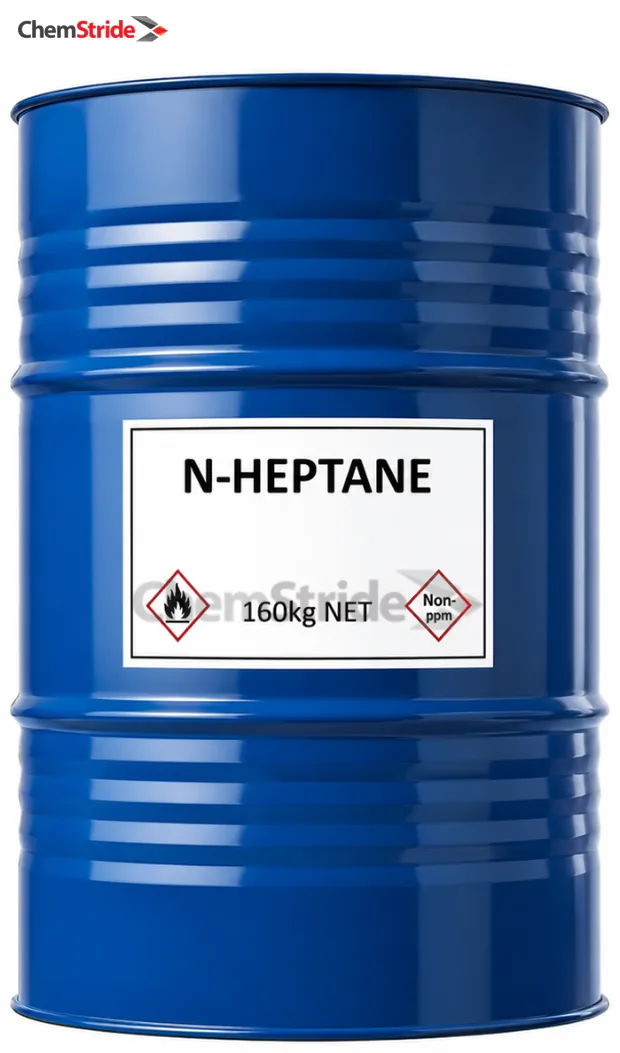 n-Heptane packaging as supplied by ChemStride