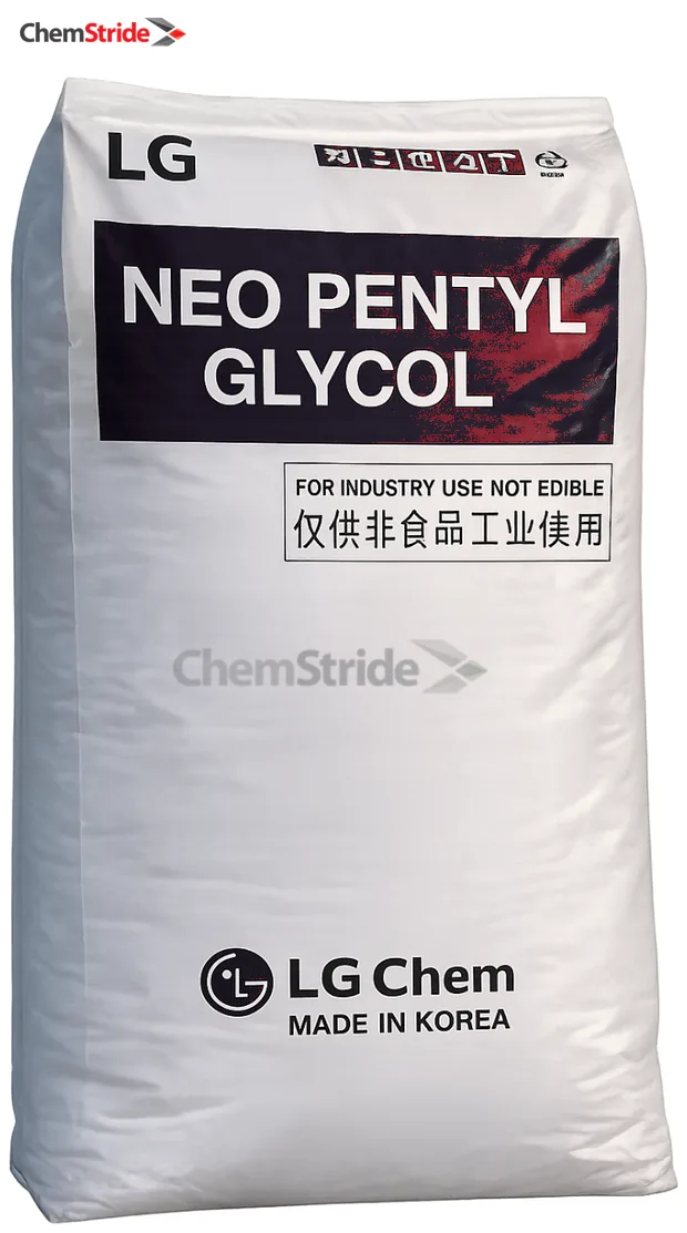 Neopentyl Glycol (NPG) LG packaging as supplied by ChemStride