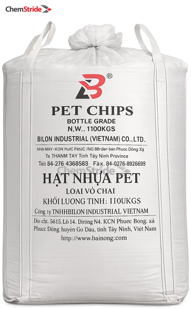 PET Resin Billion packaging as supplied by ChemStride