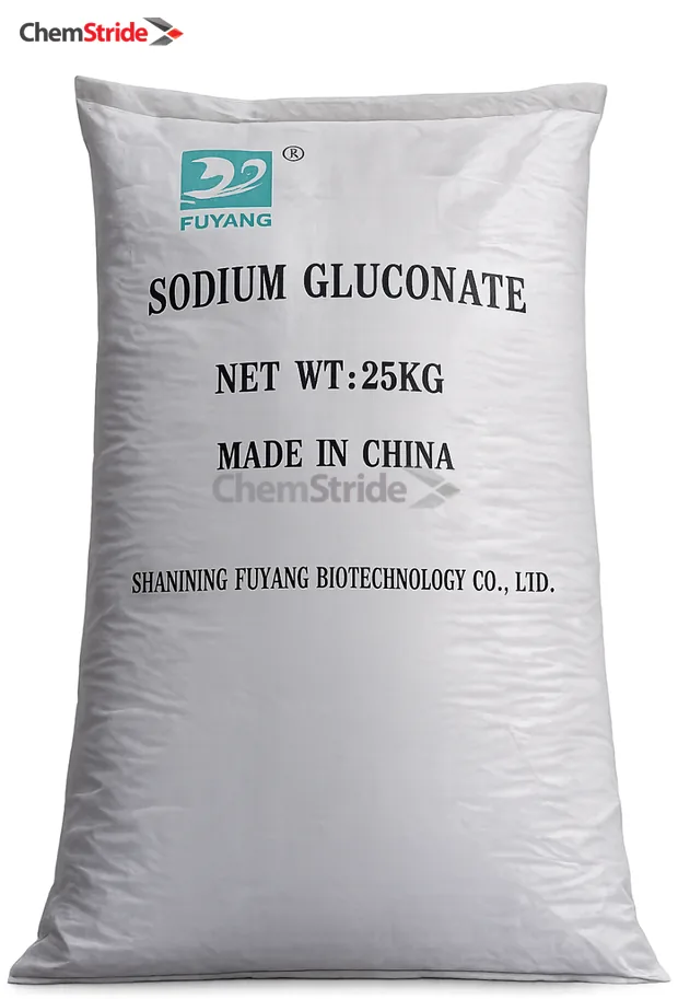Sodium Gluconate Fuyang packaging as supplied by ChemStride