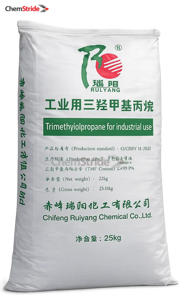 Trimethylolpropane (TMP) Ruiyang packaging as supplied by ChemStride